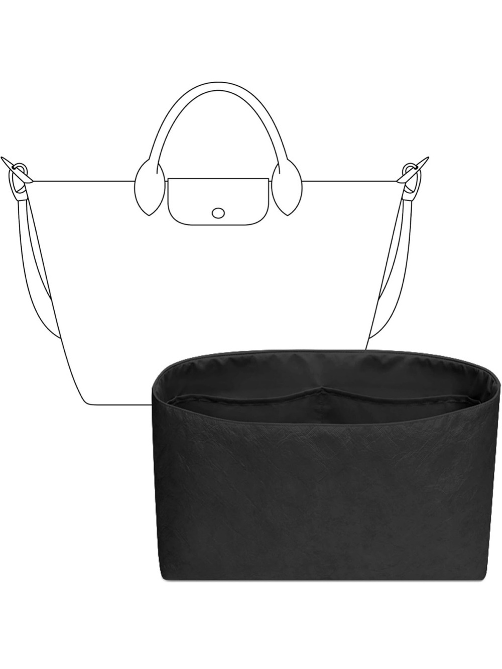 Tote Bag Organizer Insert for Le Pliage Energy L Handbag 1482/lb2-2